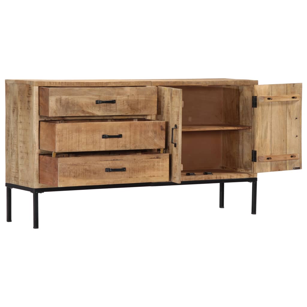 Credenza 140x35x75 cm in Legno Massello di Mango