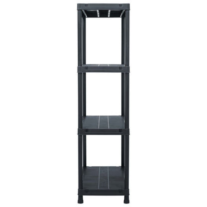 Scaffali 2 pz 60x30x138 cm Nero in Plastica
