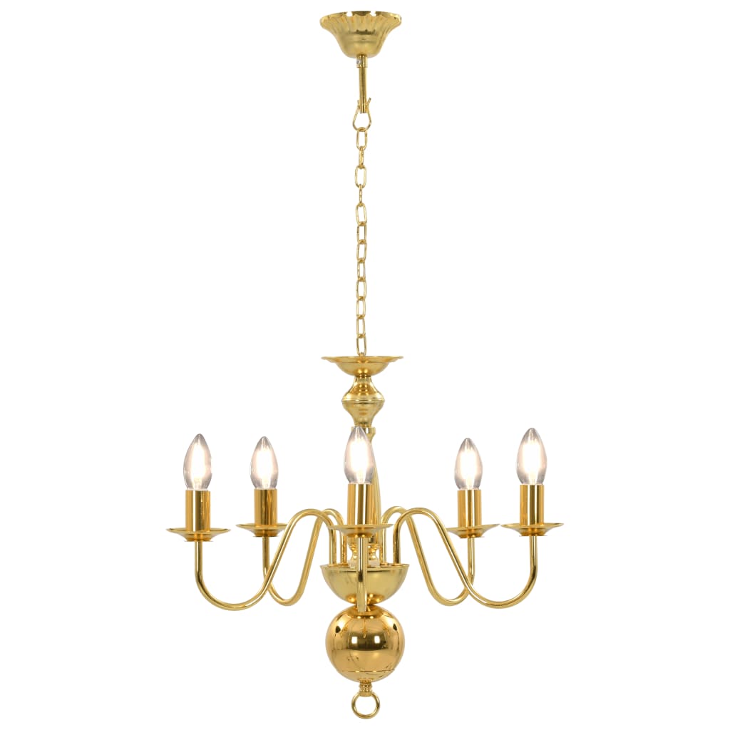 Lampadario Oro 5 Lampadine Attacco E14