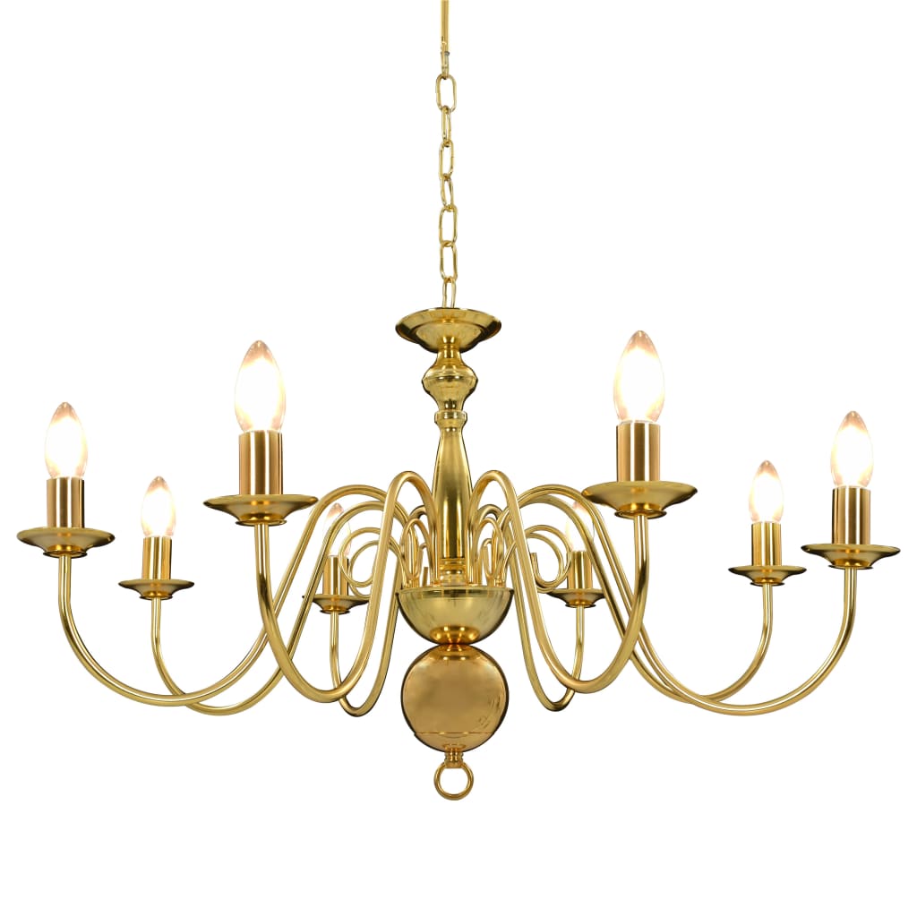 Lampadario Oro con 8 Lampadine E14