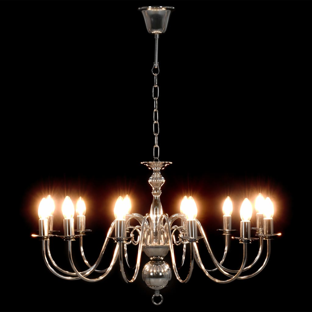 Lampadario Argento 12 Lampadine Attacco E14