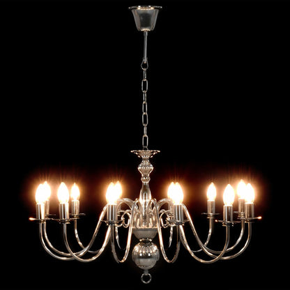 Lampadario Argento 12 Lampadine Attacco E14