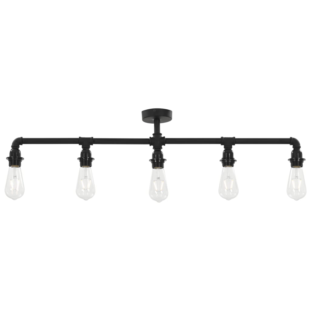 Lampadario Nero per 5 Lampadine E27