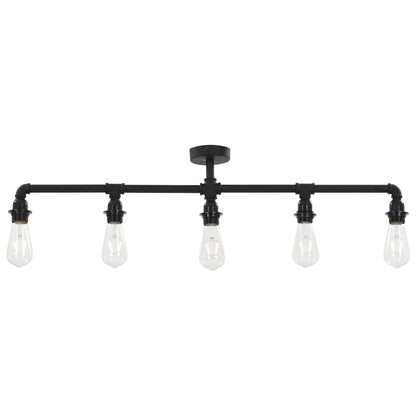 Lampadario Nero per 5 Lampadine E27
