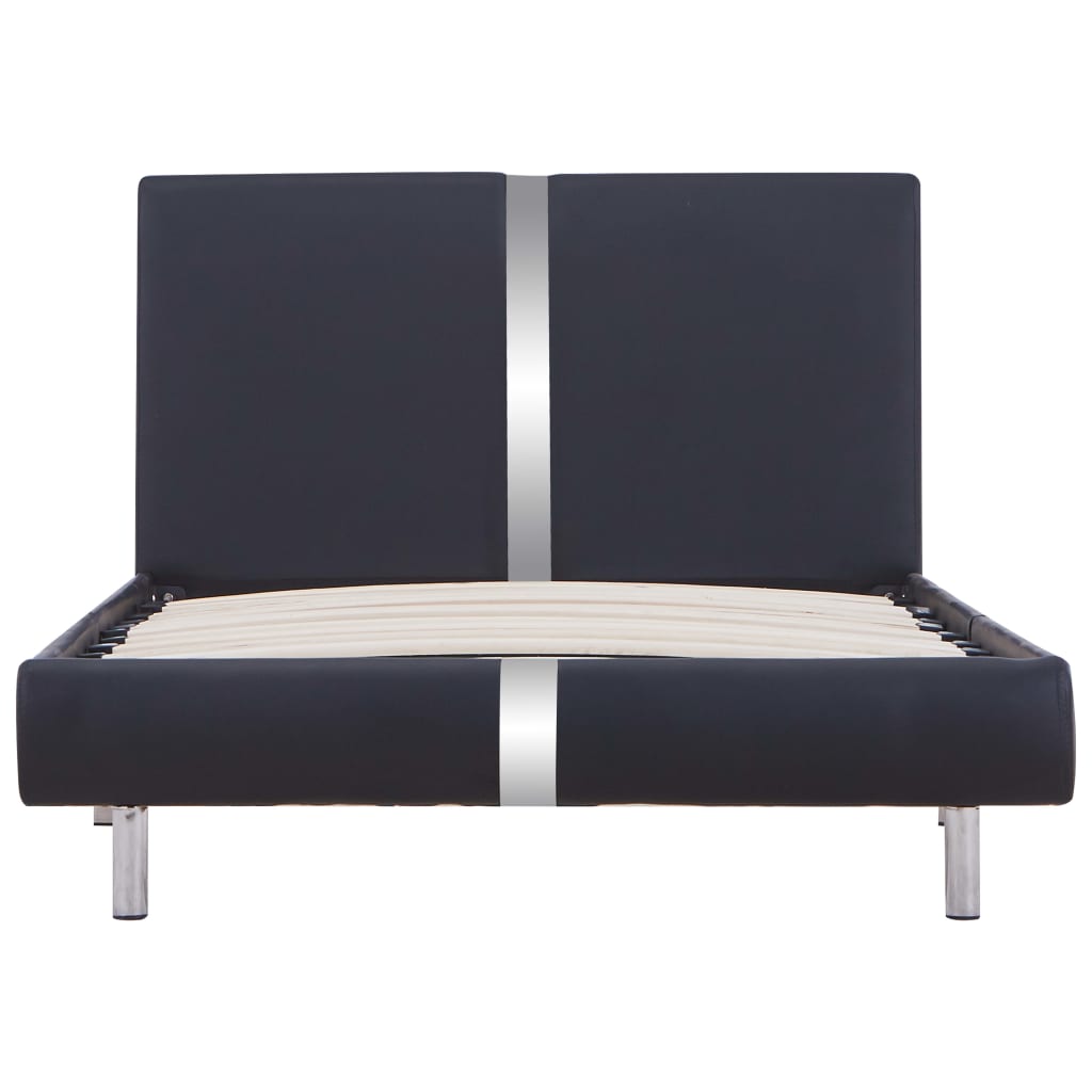 Giroletto senza Materasso Nero in Similpelle 90x200 cm