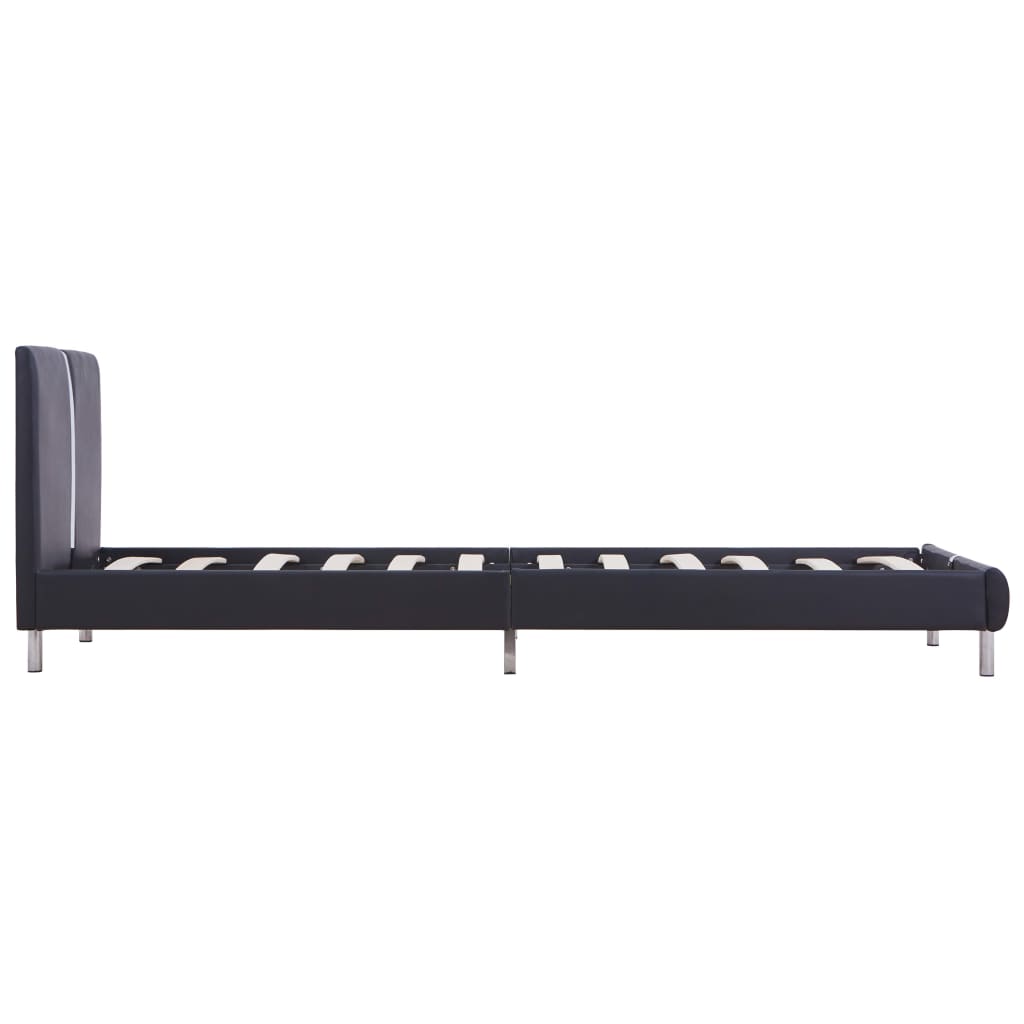 Giroletto senza Materasso Nero in Similpelle 90x200 cm