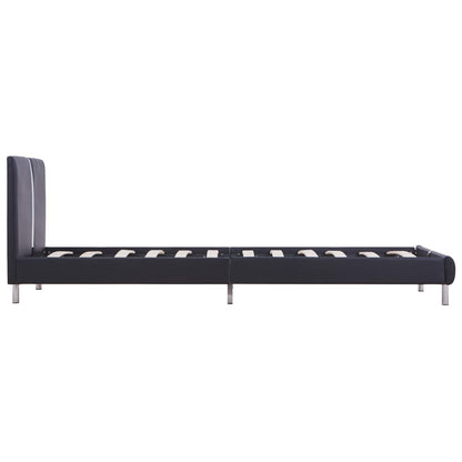 Giroletto senza Materasso Nero in Similpelle 90x200 cm