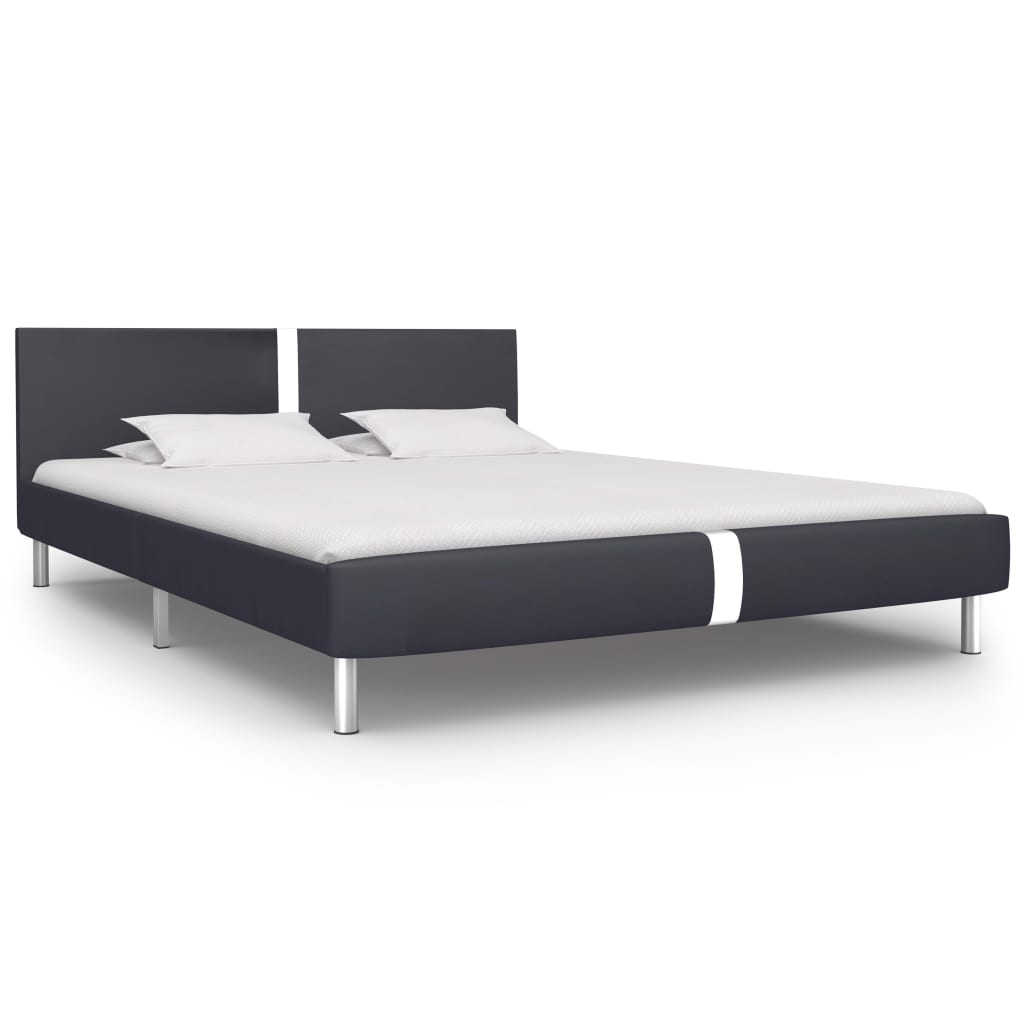 Giroletto senza Materasso Nero in Similpelle 120x200 cm