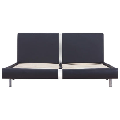 Giroletto senza Materasso Nero in Similpelle 120x200 cm