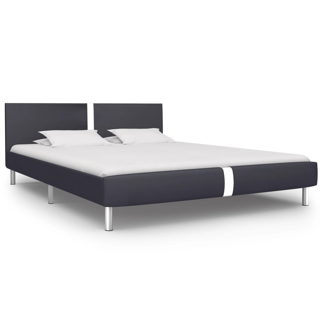 Giroletto senza Materasso Nero Similpelle 140x200 cm