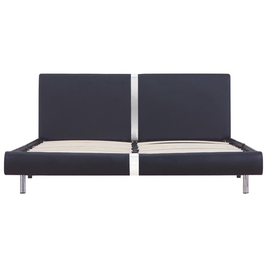 Giroletto senza Materasso Nero Similpelle 140x200 cm