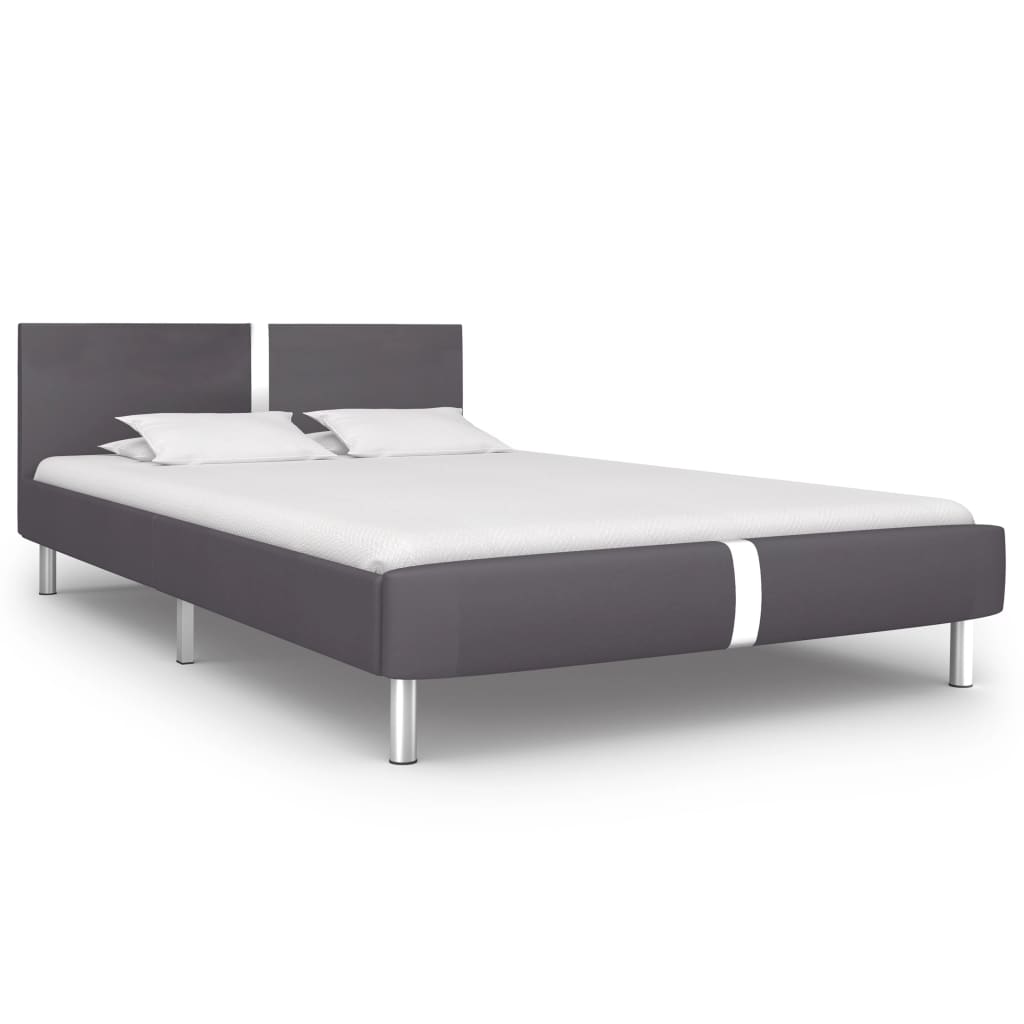 Giroletto senza Materasso Grigio Similpelle 140x200 cm