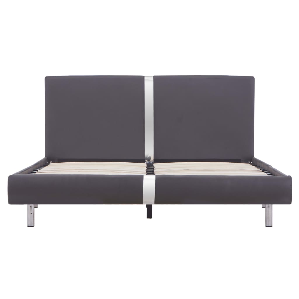 Giroletto senza Materasso Grigio Similpelle 140x200 cm