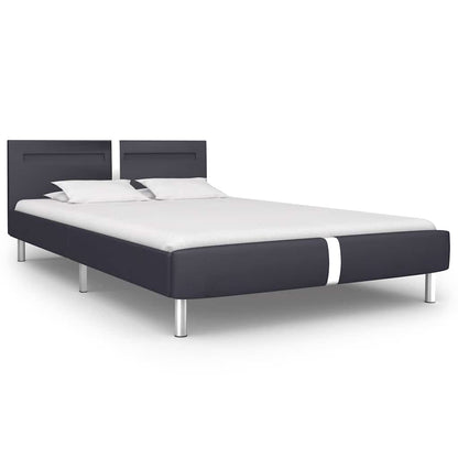Giroletto con LED senza Materasso Nero 140x200 cm Similpelle