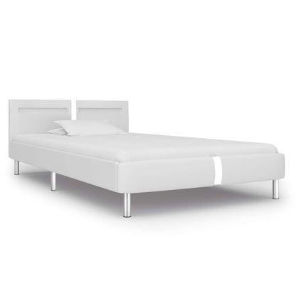 Giroletto con LED senza Materasso Bianco in Similpelle 90x200cm