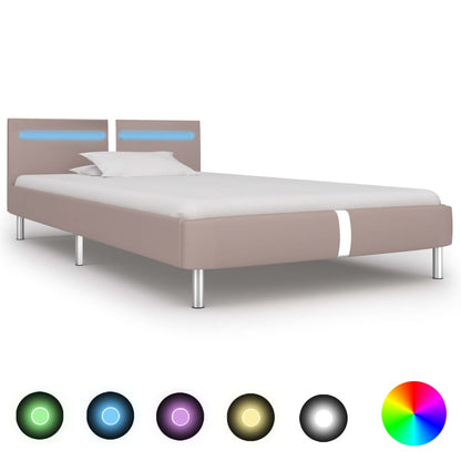 Giroletto con LED senza Materasso Cappuccino 90x200 cm