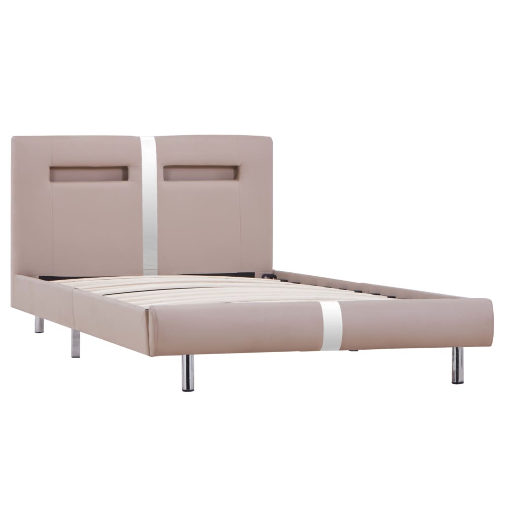 Giroletto con LED senza Materasso Cappuccino 90x200 cm
