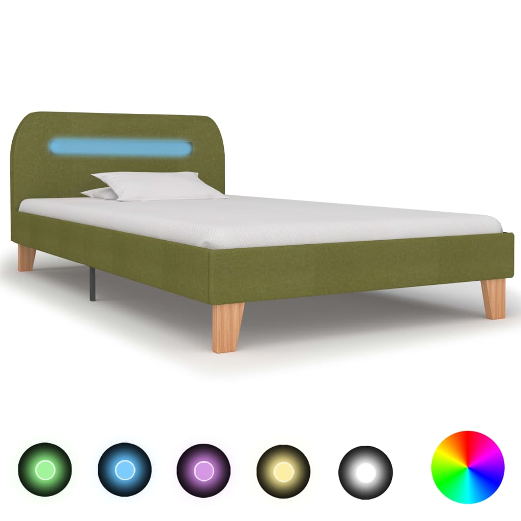Giroletto con LED senza Materasso Verde 90x200 cm