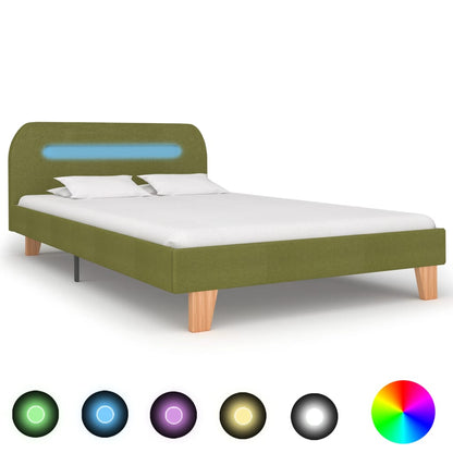 Giroletto con LED senza Materasso Verde 120x200 cm Tessuto