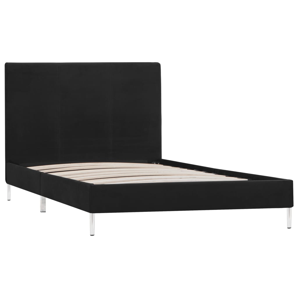 Giroletto senza Materasso Nero 90x200 cm in Tessuto