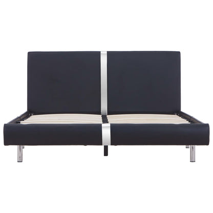 Giroletto senza Materasso Nero in Similpelle 135x190 cm