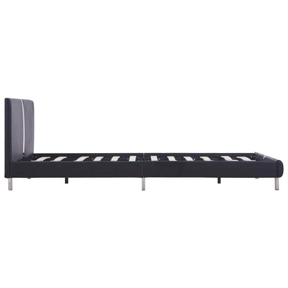 Giroletto senza Materasso Nero in Similpelle 135x190 cm