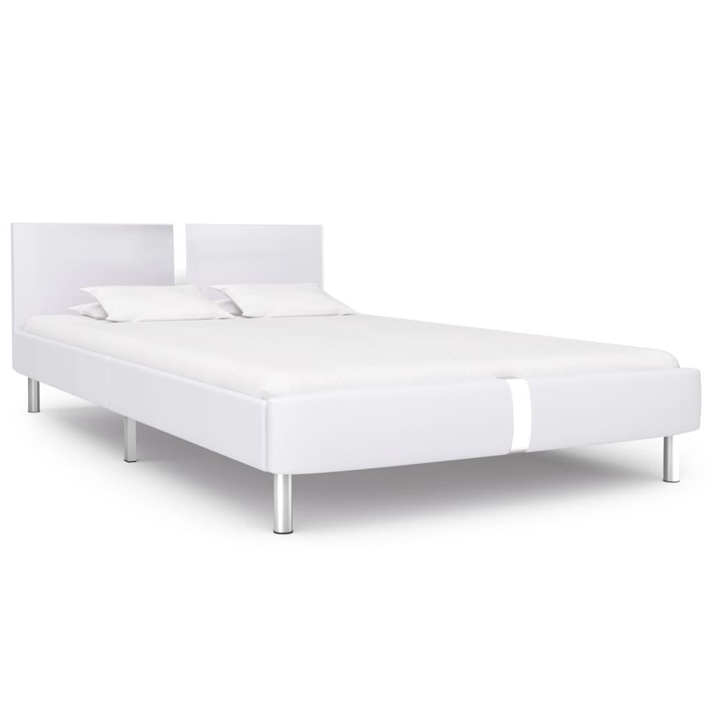 Giroletto senza Materasso Bianco in Similpelle 135x190 cm