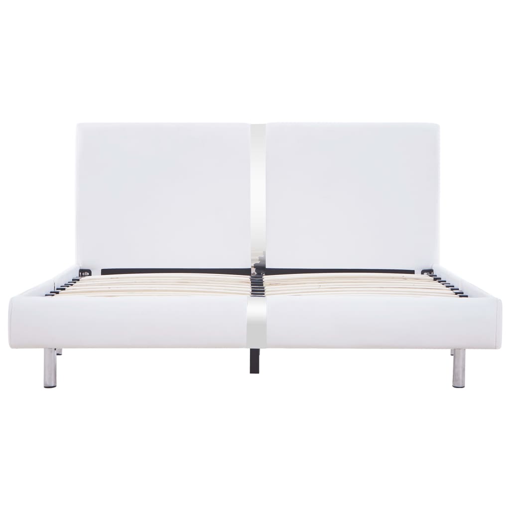 Giroletto senza Materasso Bianco in Similpelle 135x190 cm
