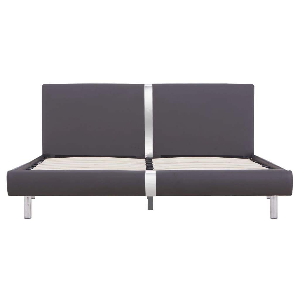 Giroletto senza Materasso Grigio in Similpelle 150x200 cm