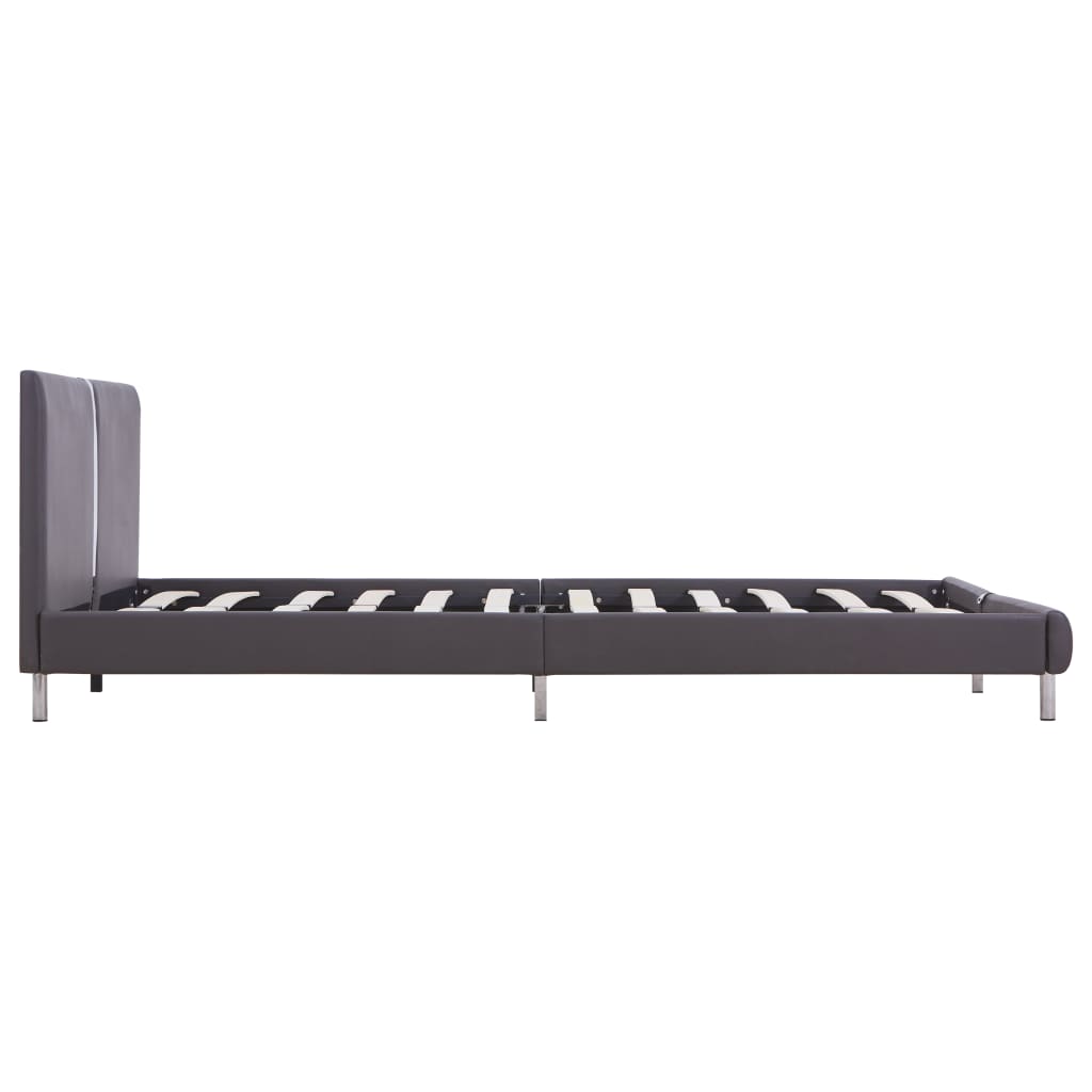 Giroletto senza Materasso Grigio in Similpelle 150x200 cm