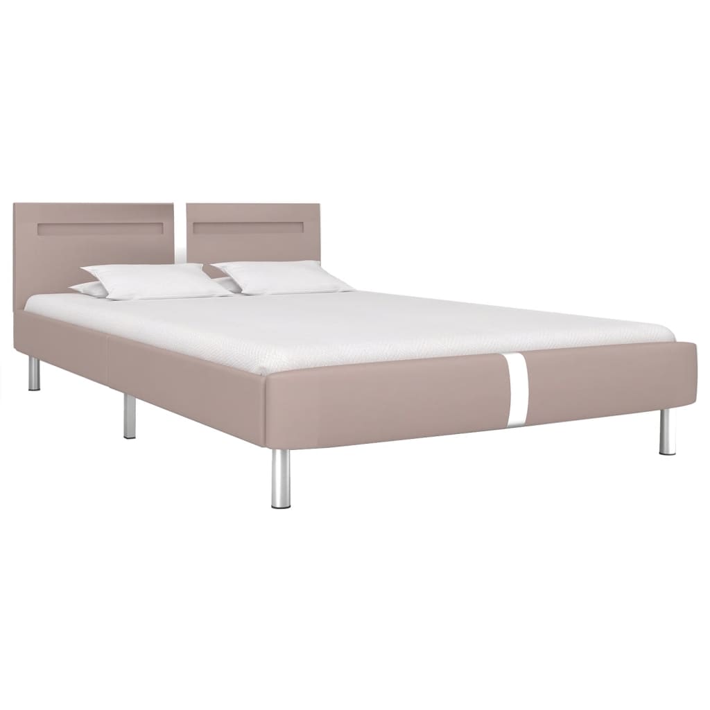 Giroletto con LED senza Materasso Cappuccino 135x190 cm