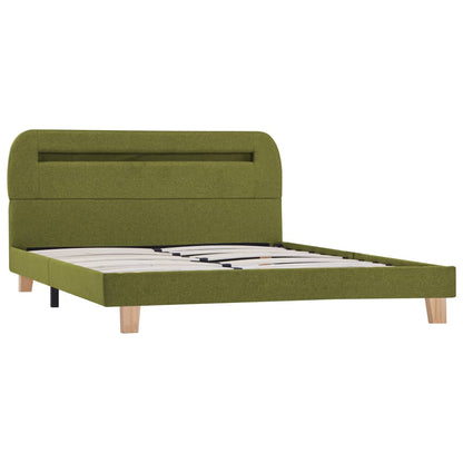 Giroletto con LED senza Materasso Verde 135x190 cm in Tessuto