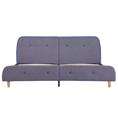 Giroletto senza Materasso Grigio Chiaro 150x200 cm in Tessuto