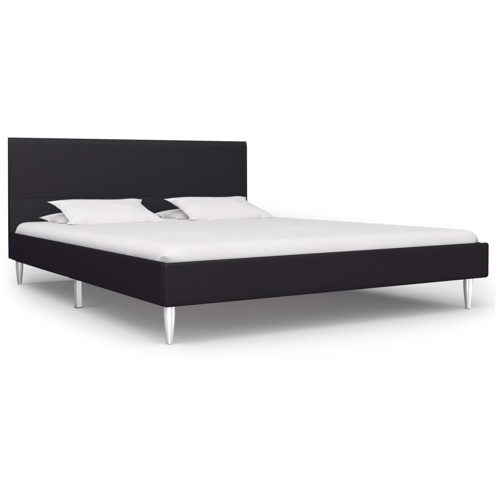 Giroletto senza Materasso Nero 135x190 cm in Tessuto