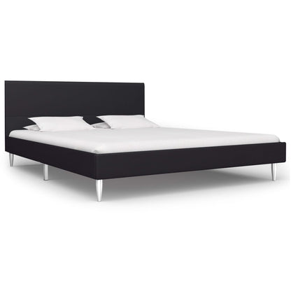 Giroletto senza Materasso Nero 135x190 cm in Tessuto