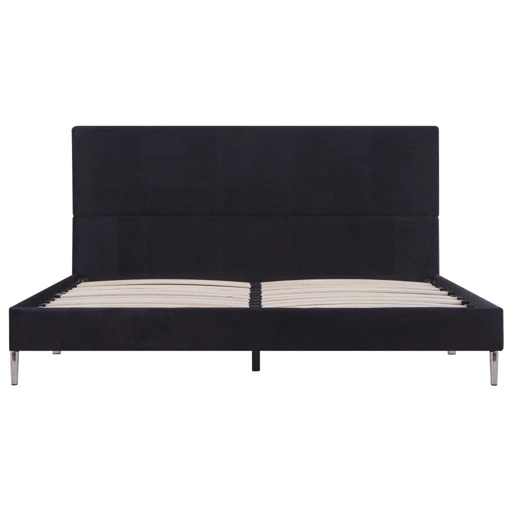 Giroletto senza Materasso Nero 135x190 cm in Tessuto
