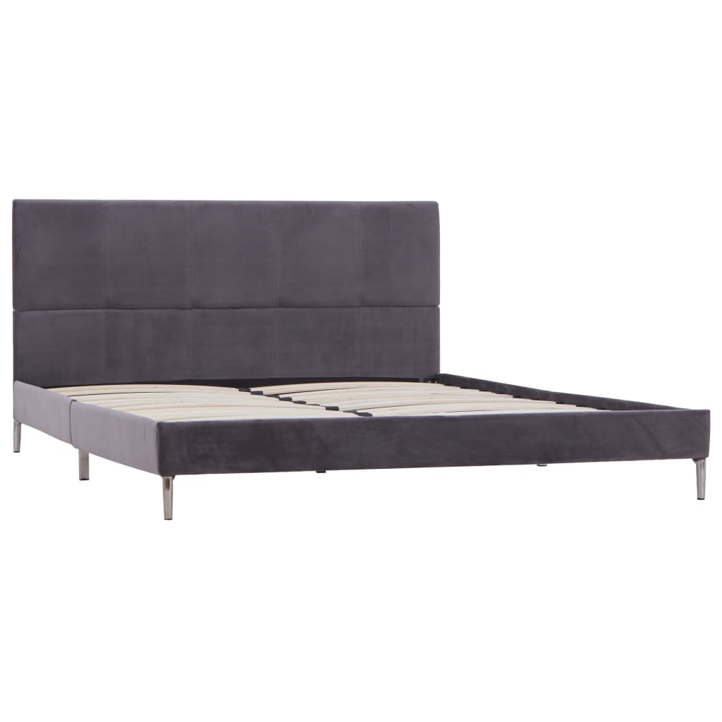 Giroletto senza Materasso Grigio 135x190 cm in Tessuto