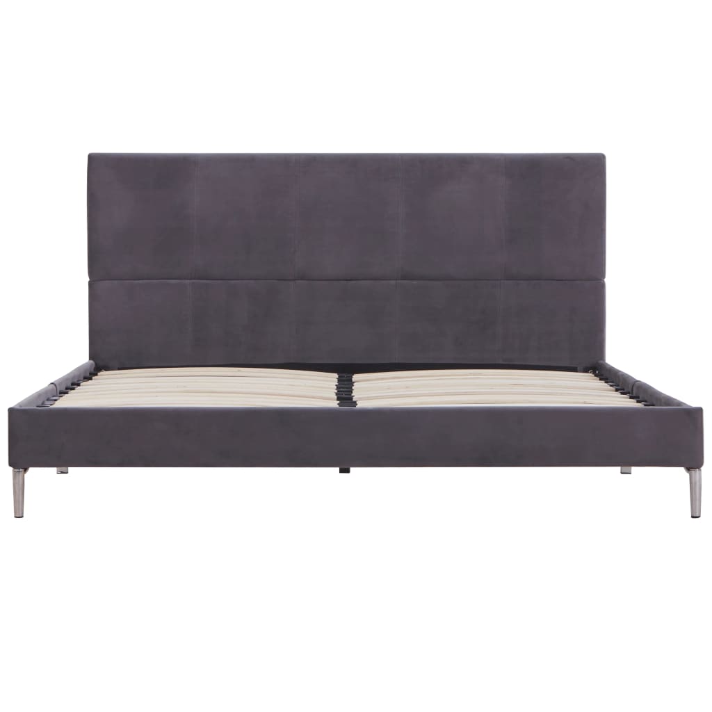 Giroletto senza Materasso Grigio 135x190 cm in Tessuto