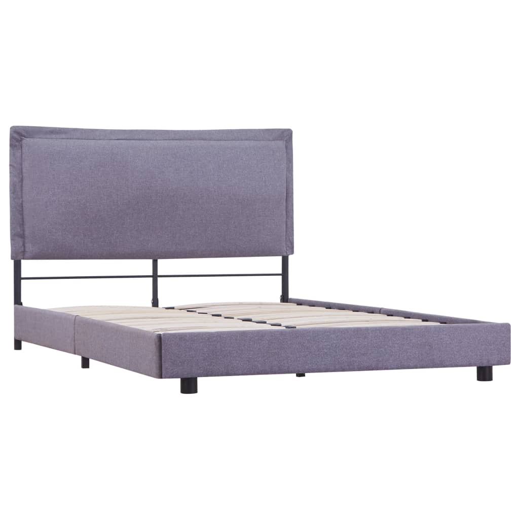 Giroletto senza Materasso Grigio Chiaro 135x190 cm in Tessuto