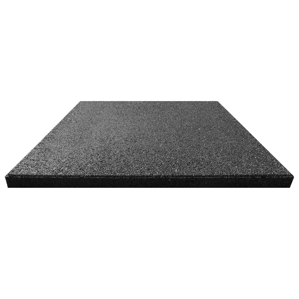 Piastrelle Anticaduta 12 pz in Gomma 50x50x3 cm Nere