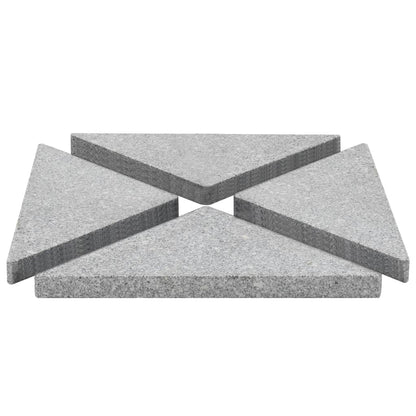 Piastre per Parasole 4 pz in Granito Triangolare 60 kg Grigio