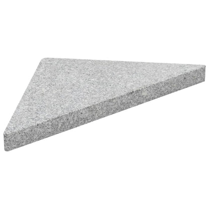 Piastre per Parasole 4 pz in Granito Triangolare 60 kg Grigio