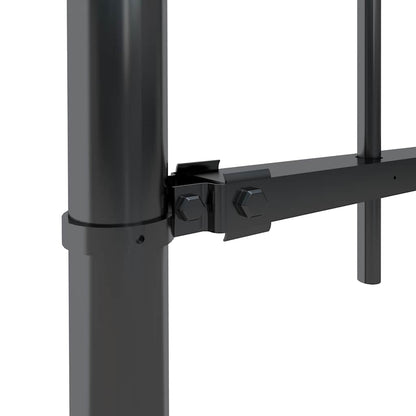 Recinzione da Giardino con Punta a Lancia in Acciaio 181x100 cm Nero