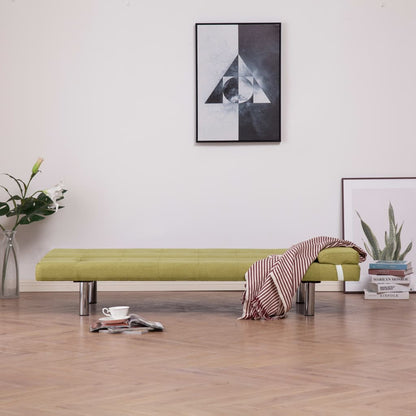 Divano Letto con Due Cuscino in Poliestere Verde