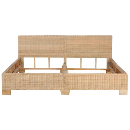 Giroletto Lavorato a Mano senza Materasso Vero Rattan 180x200cm