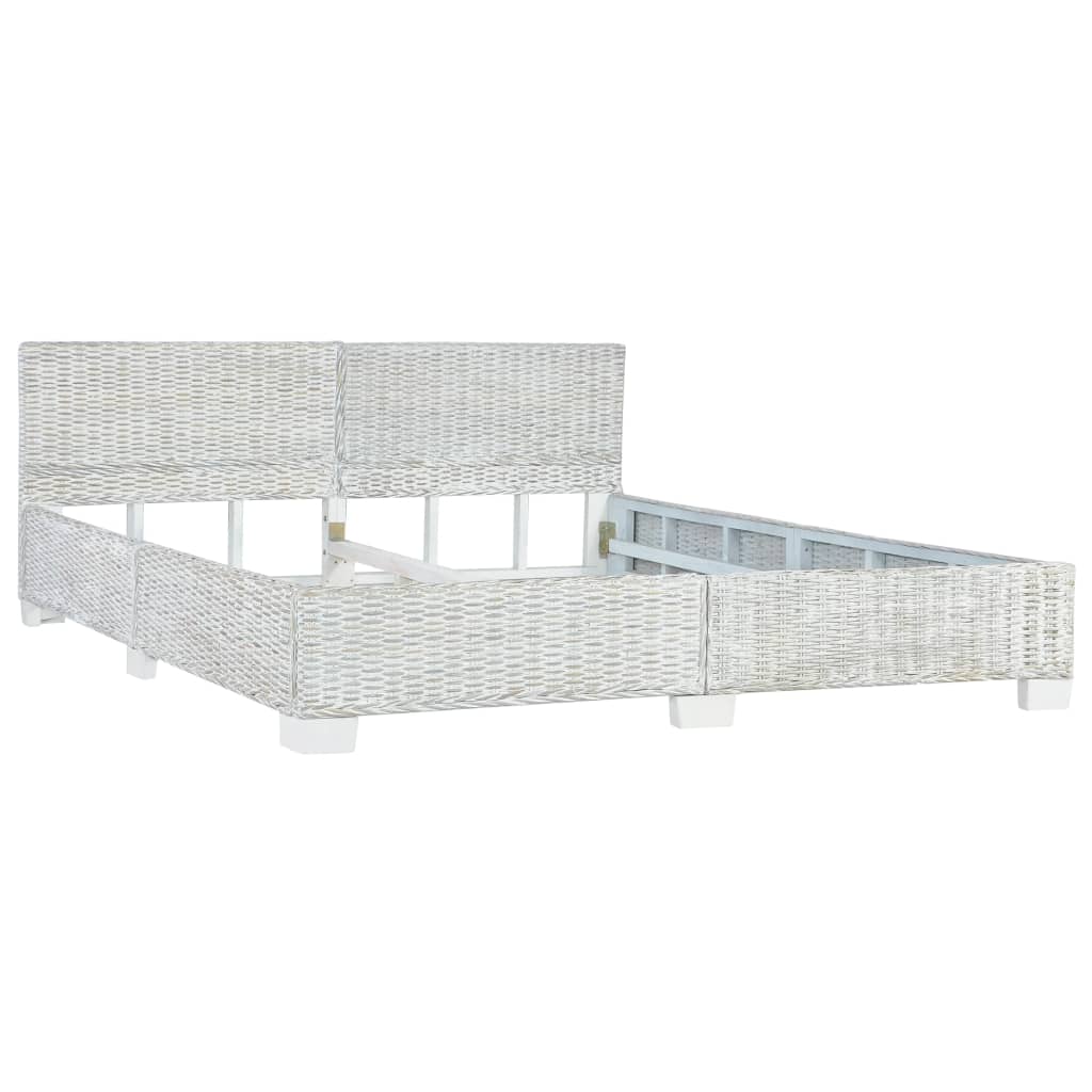 Giroletto senza Materasso Grigio Naturale Vero Rattan 180x200cm