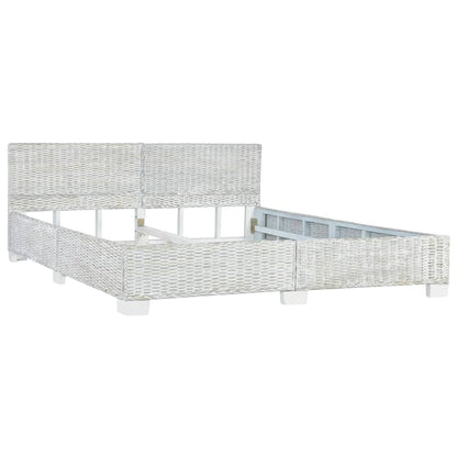 Giroletto senza Materasso Grigio Naturale Vero Rattan 180x200cm