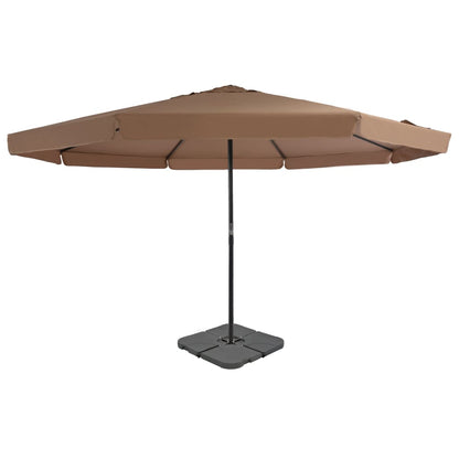 Ombrellone da Giardino con Base Portatile Tortora