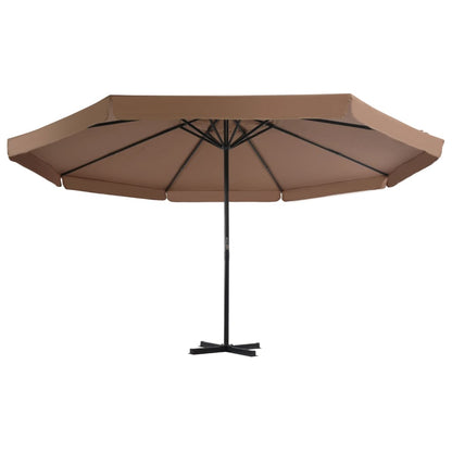 Ombrellone da Giardino con Base Portatile Tortora