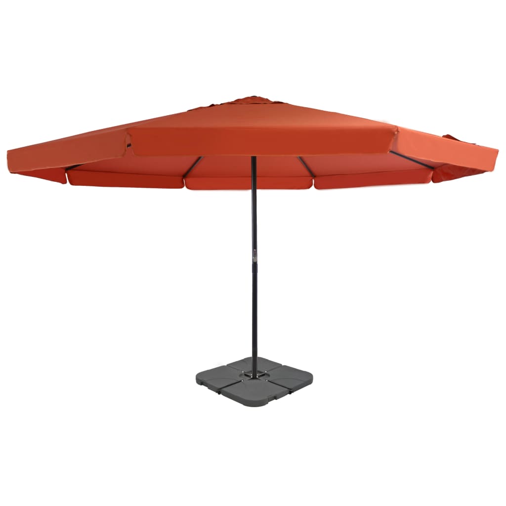 Ombrellone da Giardino con Base Portatile Terracotta